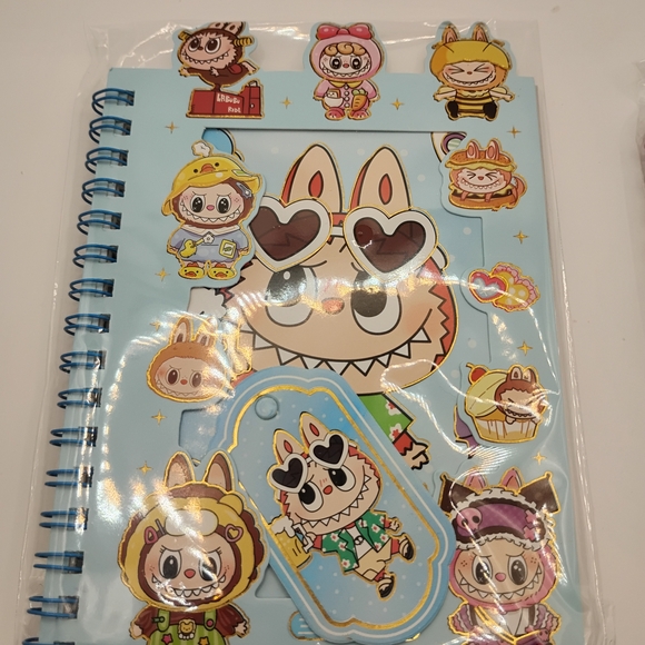 Labubu Character Sticker& Paper Notebooks and Pen Set - Picture 3 of 4